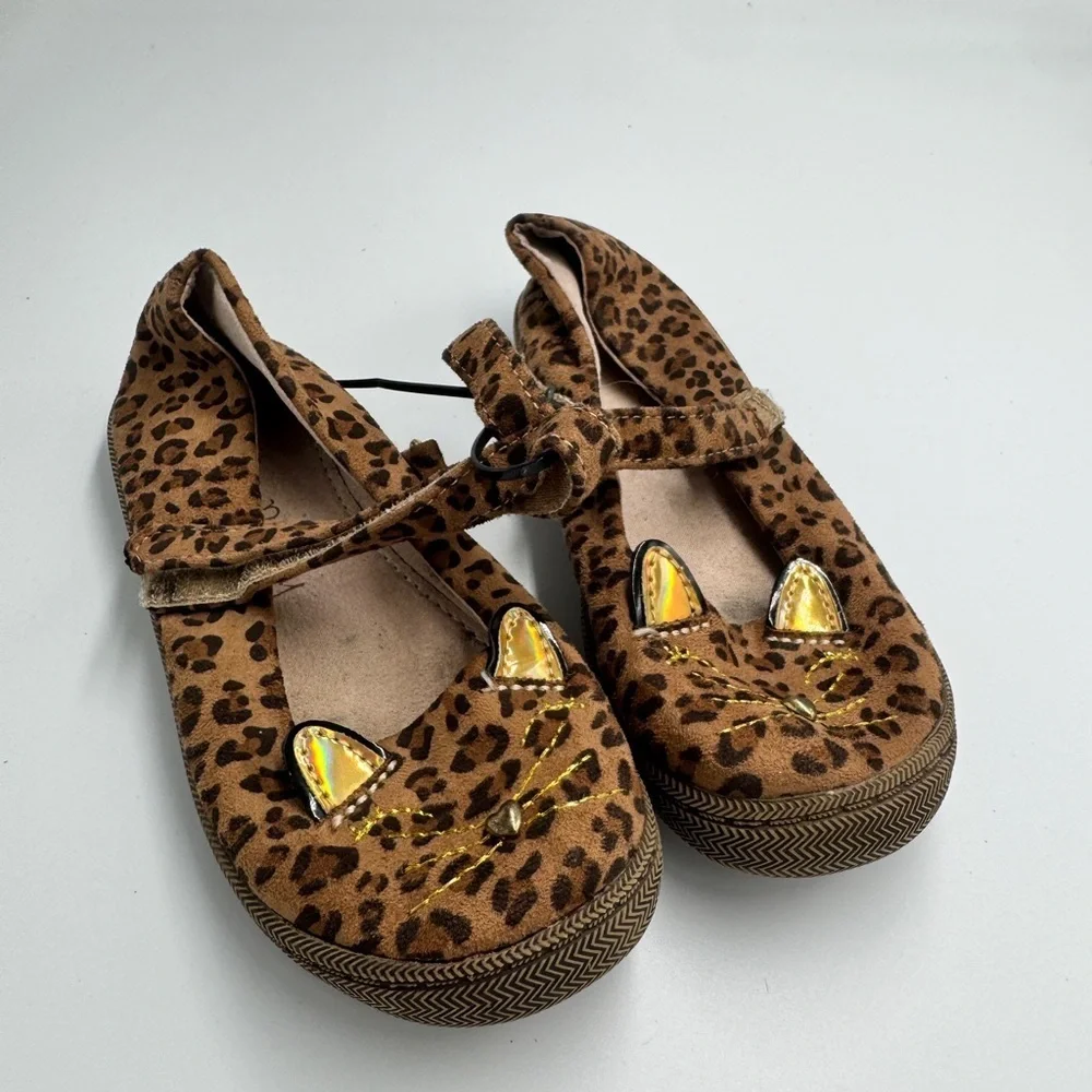 Cynthia Rowley Toddler Girl Size 10 Brown Leopard Kids Dress Shoes Flats